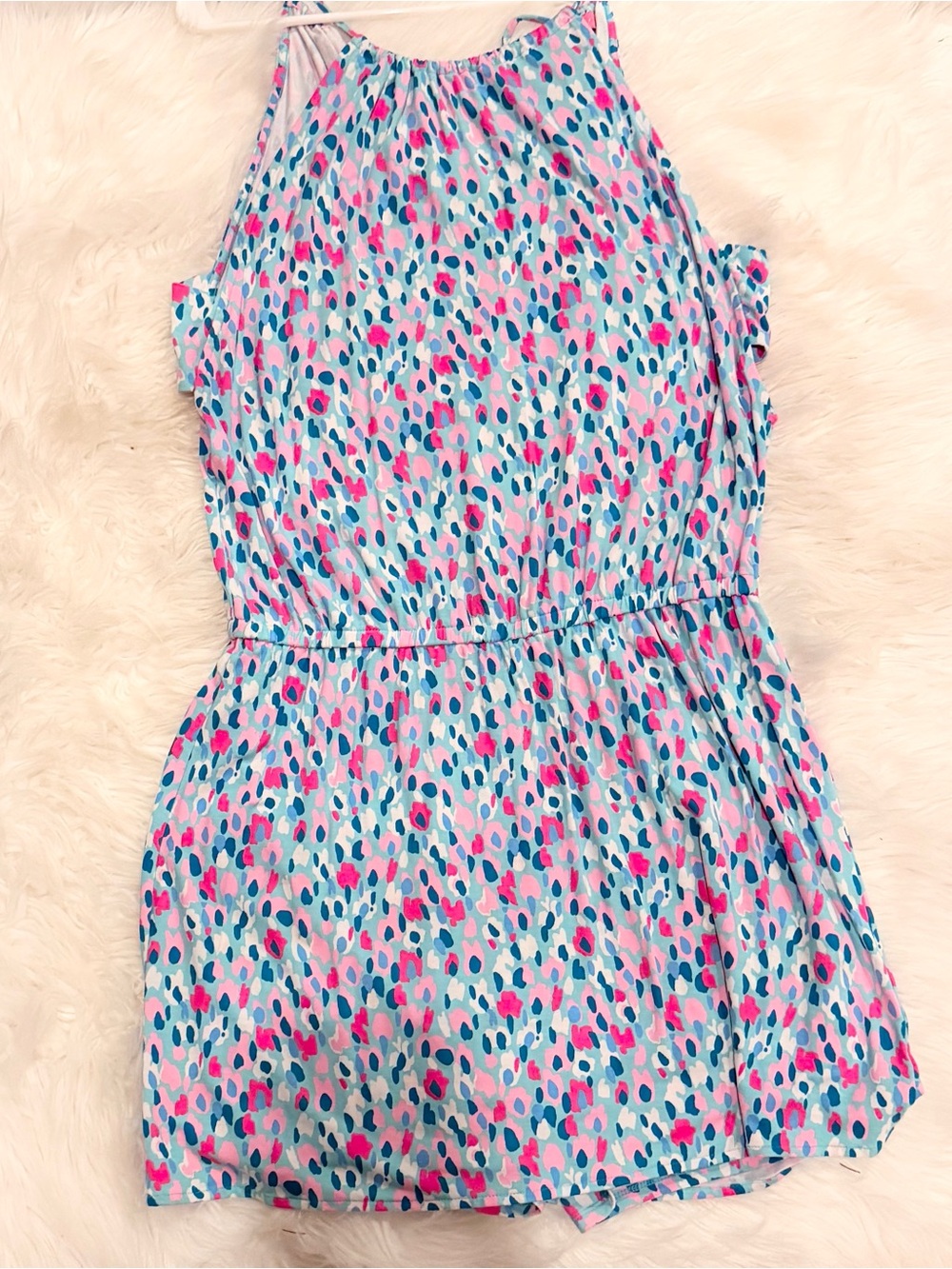 Lilly Pulitzer Pink, Blue and White Printed Girls' Romper